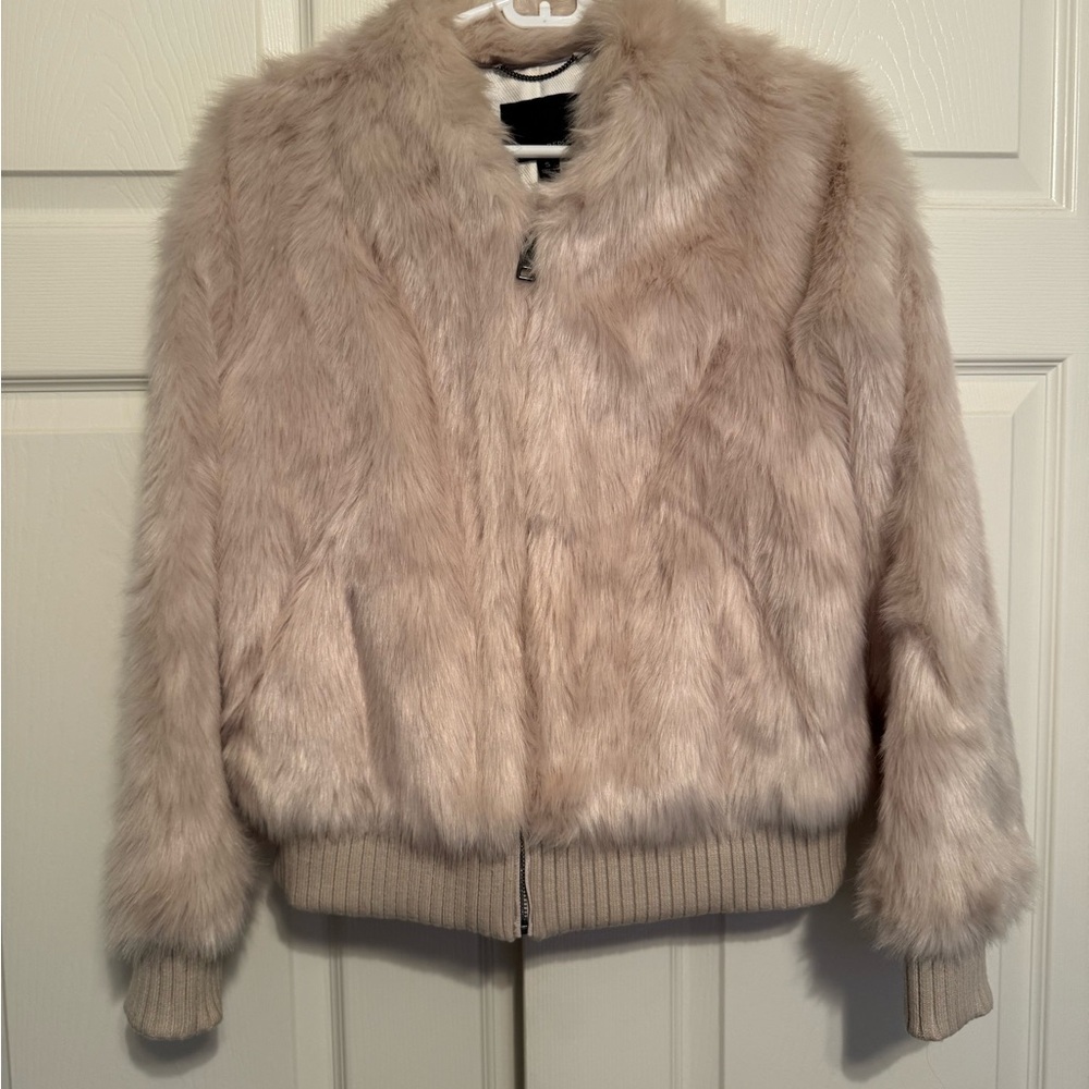 Banana Republic Beige Fur Jacket